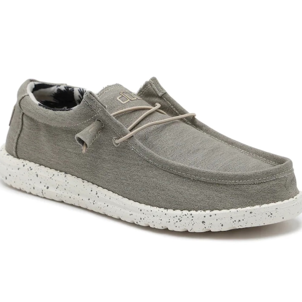 Hey Dude Wally’s-stone gray Mens 8 (ladies 10) Runs Small!!